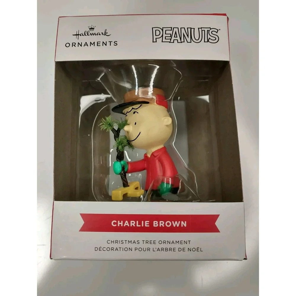Peanuts Charlie Brown  With Tree Branch Ornament New‎ In Box